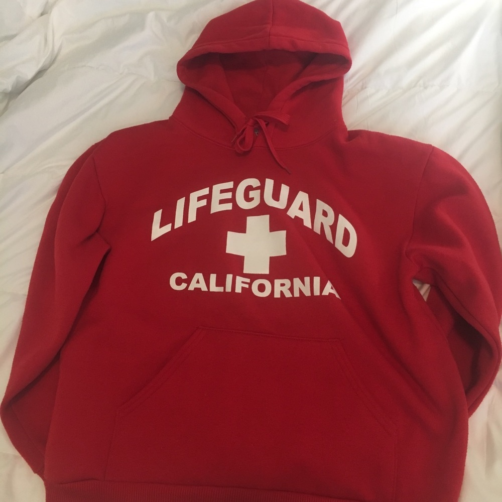Red California Lifeguard Hoodie Great Condition